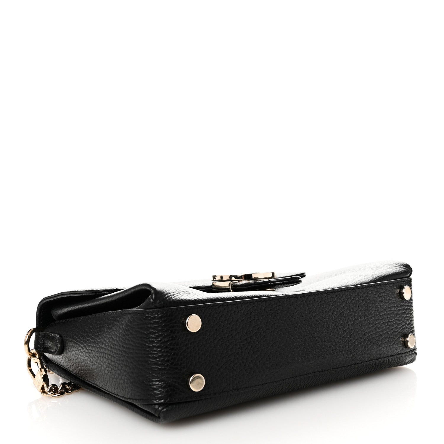 Gucci Dollar Calfskin Interlocking G Top Handle Shoulder Bag Black 4 of 11