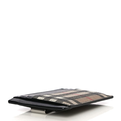 Burberry House Check Money Clip Card Case Black 5 of 12