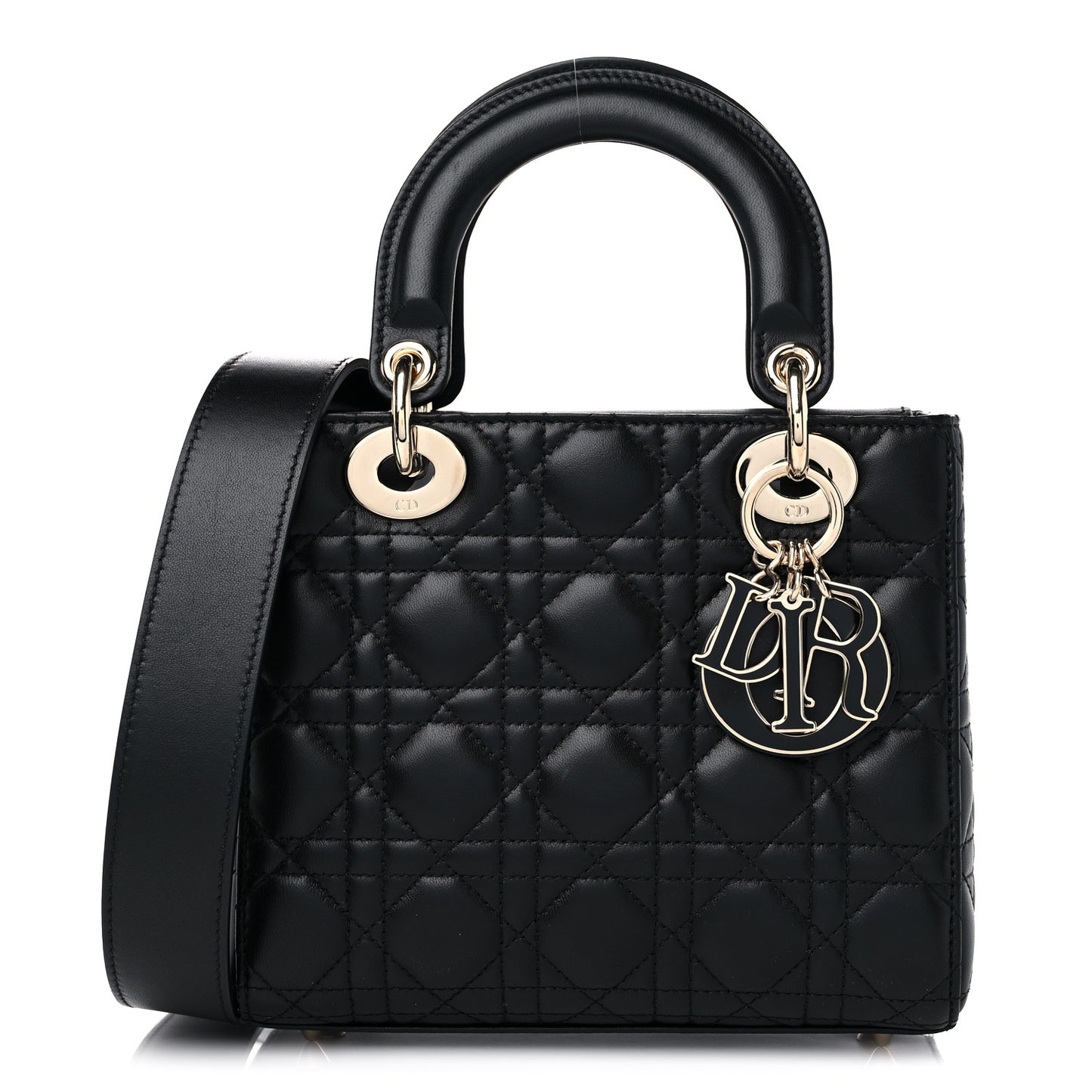 Lambskin Cannage Small My ABCDior Lady Dior Black