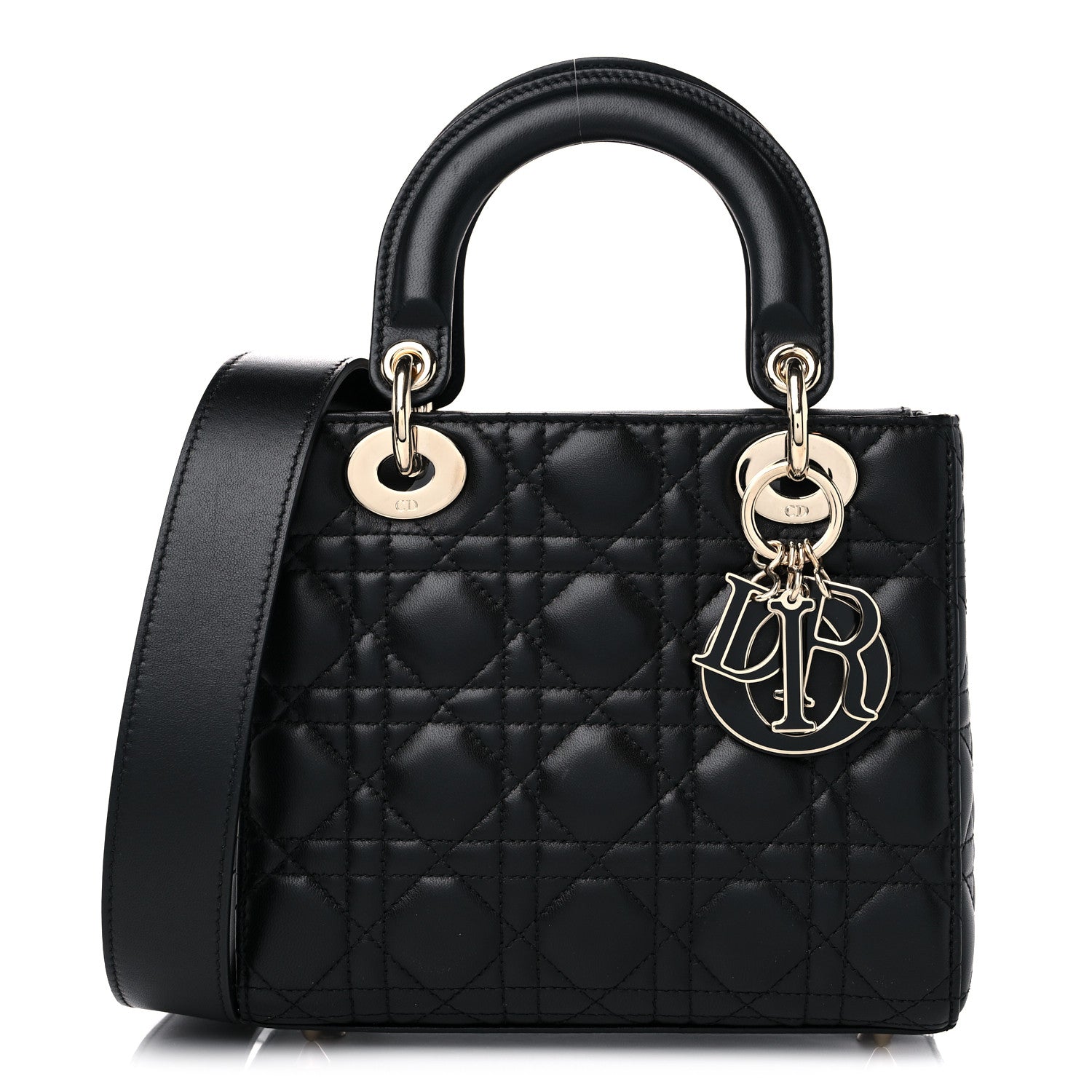 Christian Dior Lambskin Cannage Small My ABCDior Lady Dior Black 1 of 12