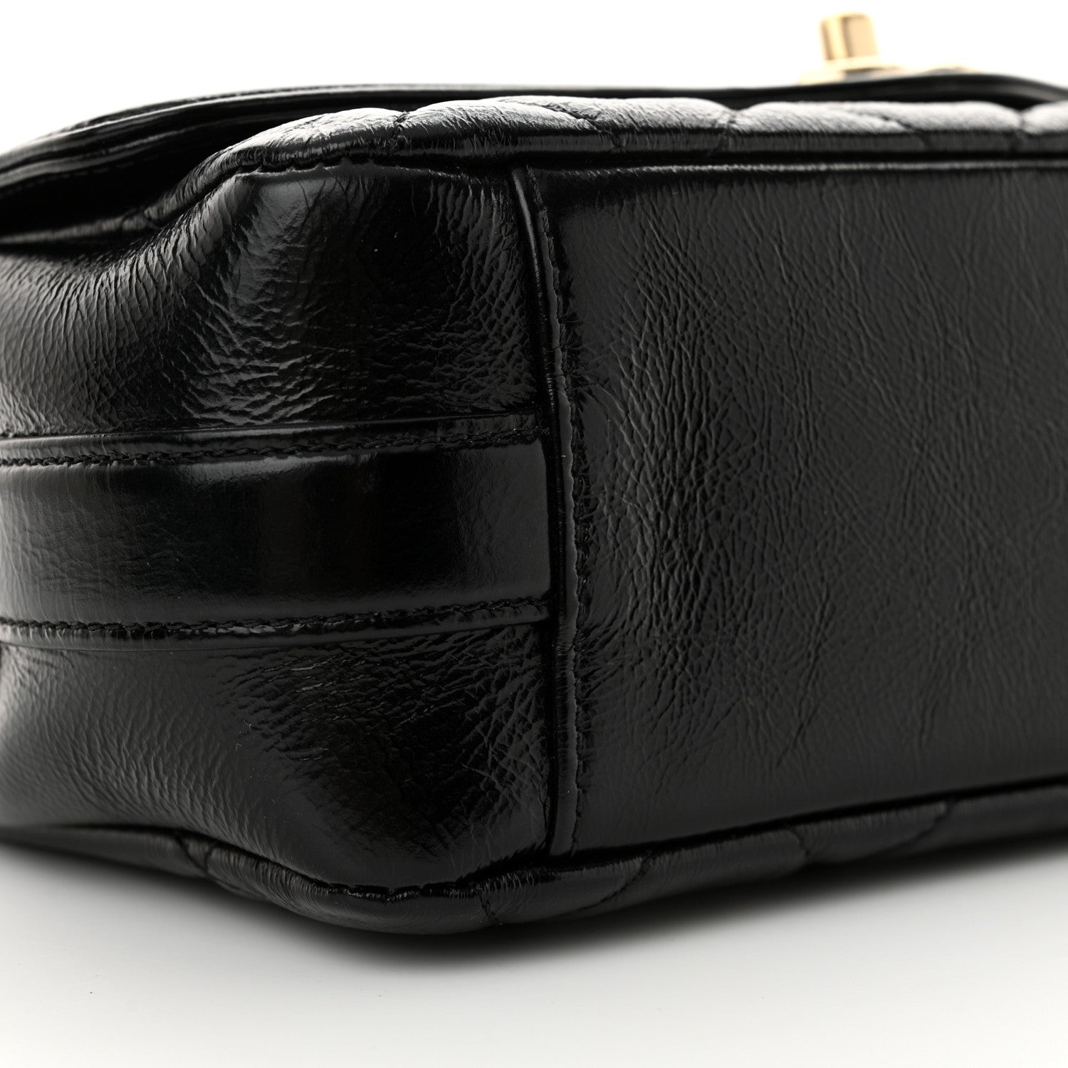 Chanel Crumpled Glazed Lambskin Quilted Small Flap Black 9 of 11