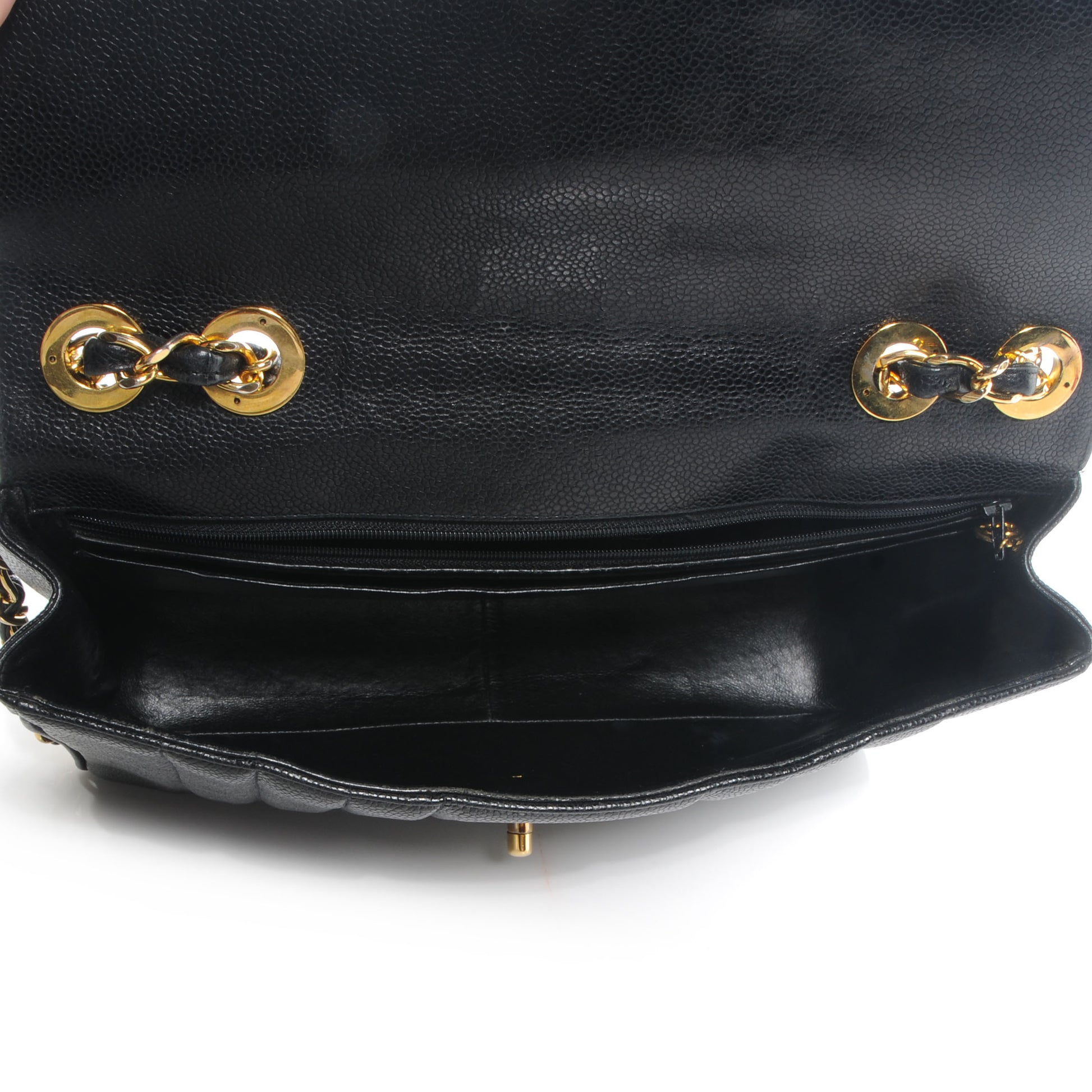 Chanel Caviar Vertical Quilt Jumbo Flap Black 5 of 9