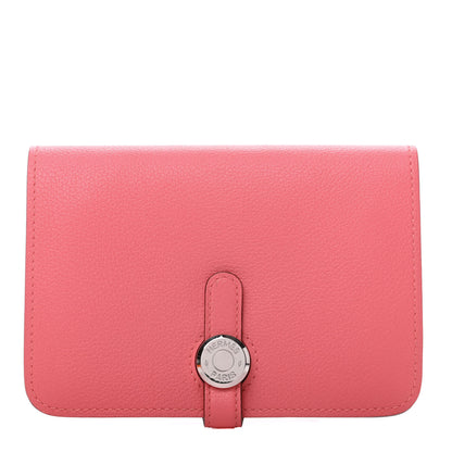 Hermes Evercolor Dogon Compact Wallet Rose Azalee 1 of 9