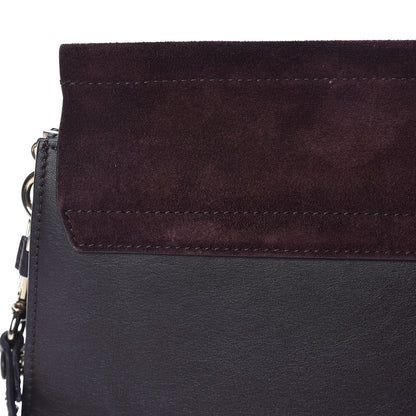 Chloe Calfskin Suede Medium Faye Shoulder Bag Carbon Brown 10 of 14