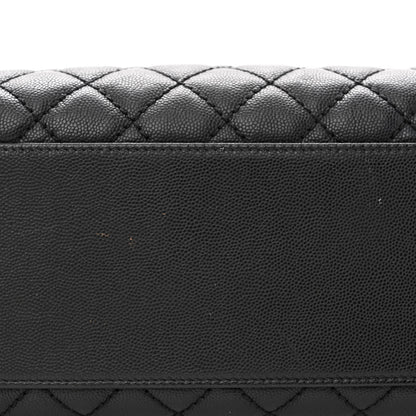 Chanel Caviar Lizard Quilted Medium Coco Handle Flap Black 12 of 14