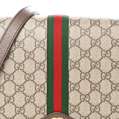 Gucci GG Supreme Monogram Web Small Ophidia Flap Messenger Bag Brown 8 of 11