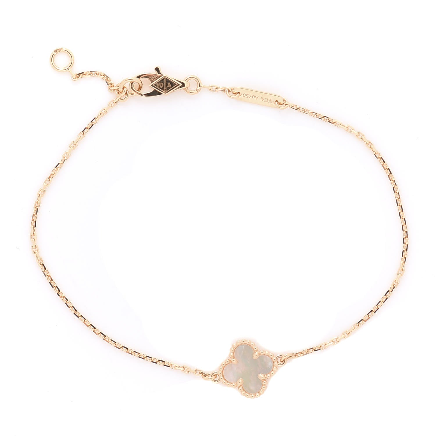 Van Cleef & Arpels 18K Yellow Gold Mother of Pearl Sweet Alhambra Bracelet 1 of 5