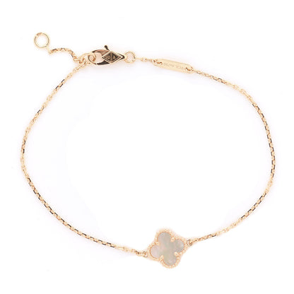 Van Cleef & Arpels 18K Yellow Gold Mother of Pearl Sweet Alhambra Bracelet 1 of 5