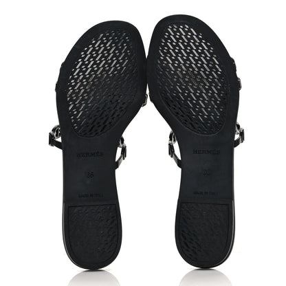 Hermes TPU Rivage Sandals 36 Black 5 of 8
