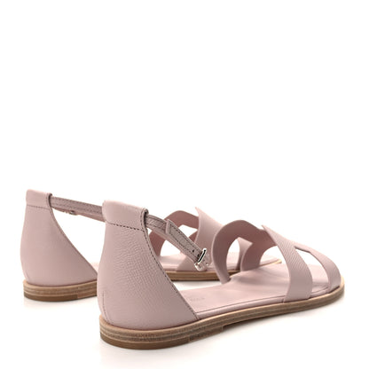 Hermes Epsom Santorini Sandals 38 Rose Porcelaine 4 of 9
