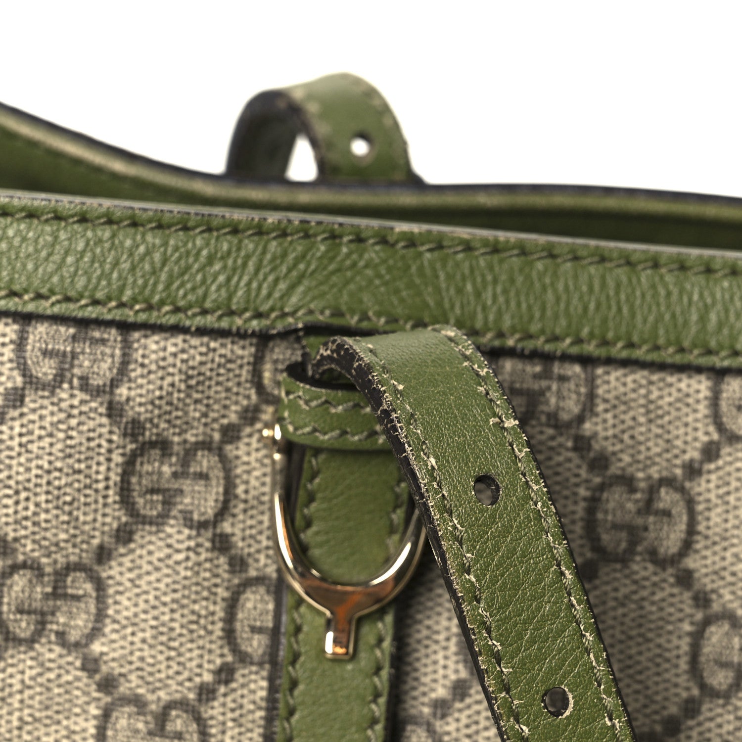 Gucci GG Supreme Monogram Medium Nice Tote Green 16 of 16