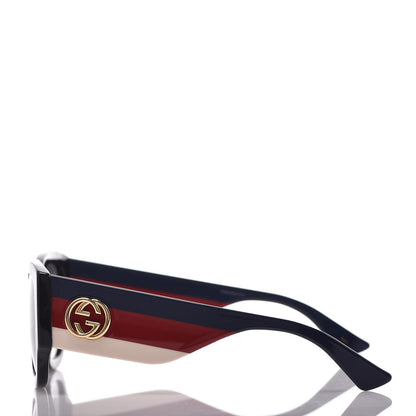 Gucci Acetate Web Oversized Frame Rectangle Sunglasses GG0276S Black 3 of 8