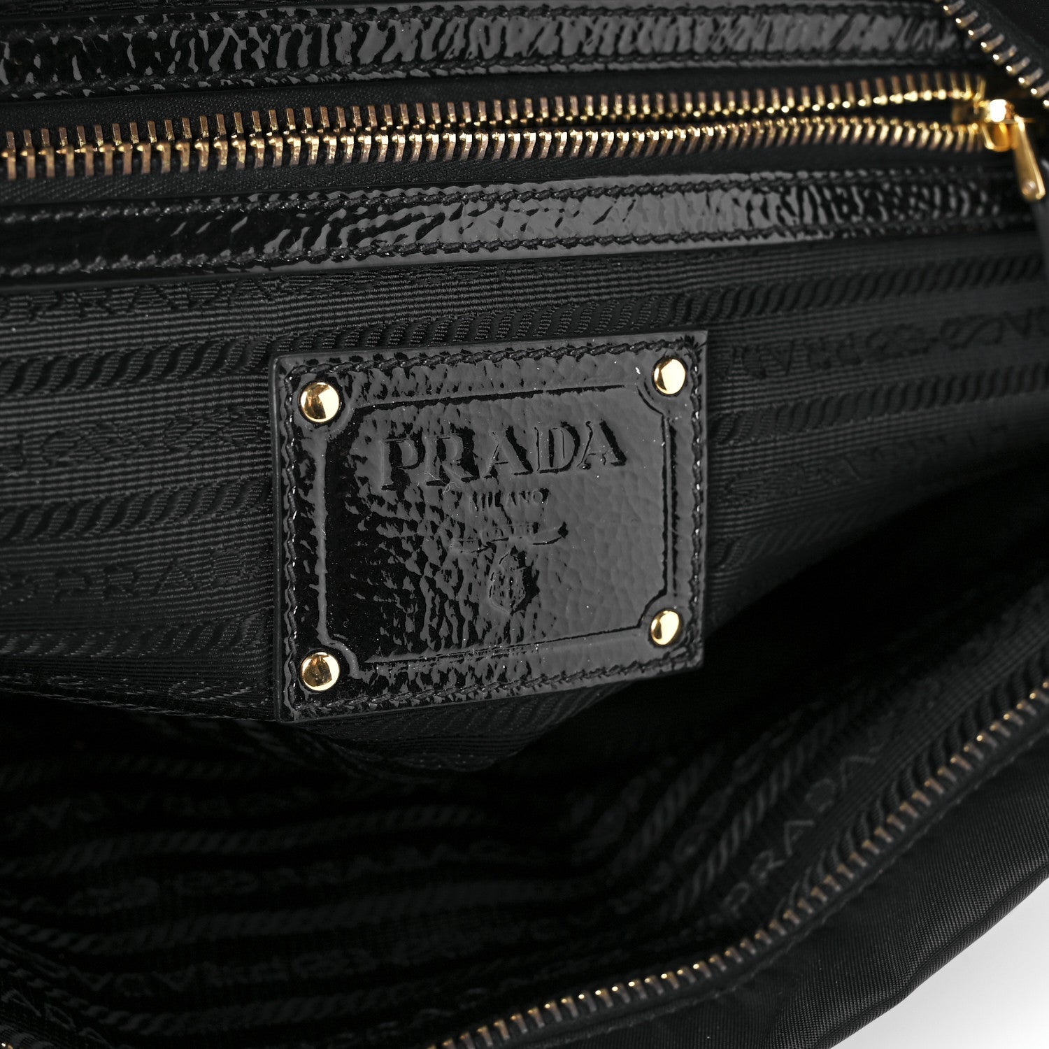 Prada Tessuto Nylon Pietre Jeweled Clutch Black 5 of 8