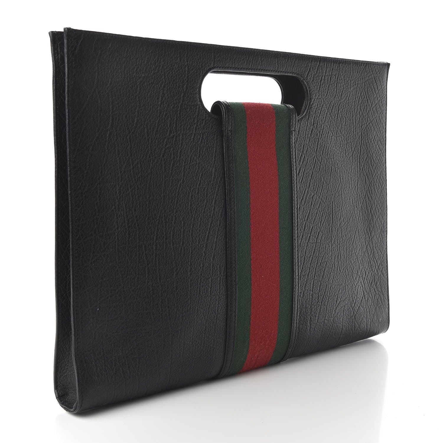 Gucci Calfskin Web Padlock Tote Black 2 of 11