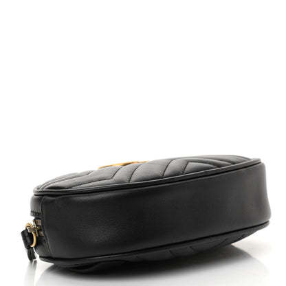 Gucci Calfskin Matelasse GG Marmont Belt Bag 85 34 Black 3 of 11