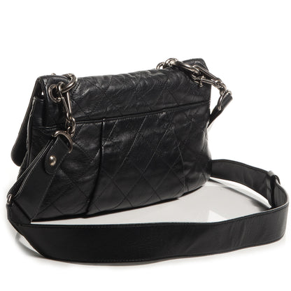 Chanel Calfskin Coco Pleats Large Messenger Flap Black 3 of 9