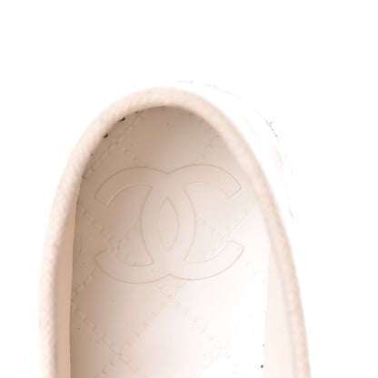 Chanel PVC Tweed CC Espadrilles 37 Coral White Transparent 7 of 9