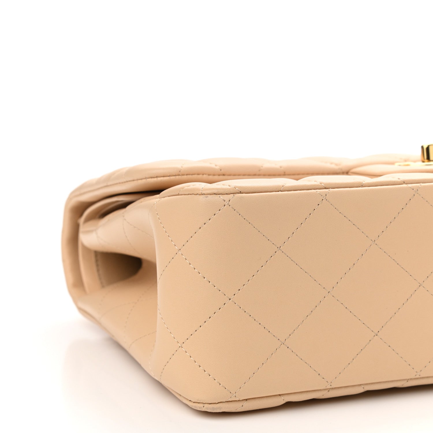 Chanel Lambskin Quilted Jumbo Double Flap Beige 8 of 10