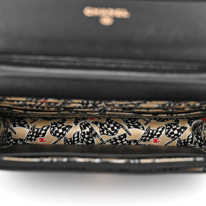 Chanel Caviar Quilted Striated CC Wallet On Chain WOC Black 5 of 13
