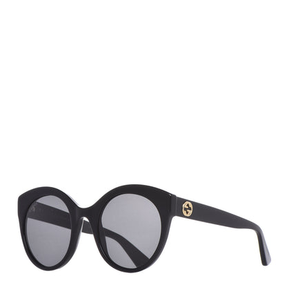 Gucci Round GG Sunglasses GG0028S Black 1 of 6
