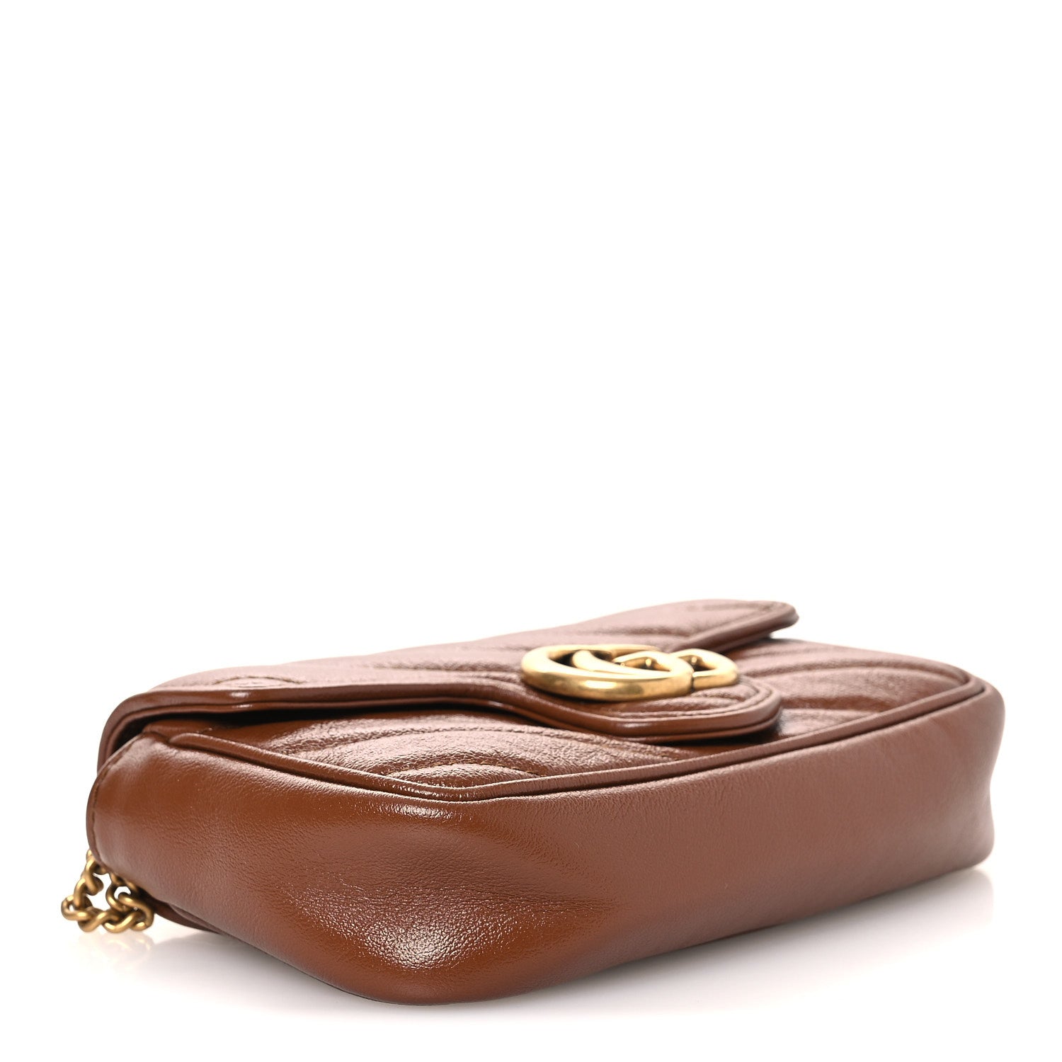 Gucci Azalea Calfskin Matelasse Diagonal Super Mini GG Marmont