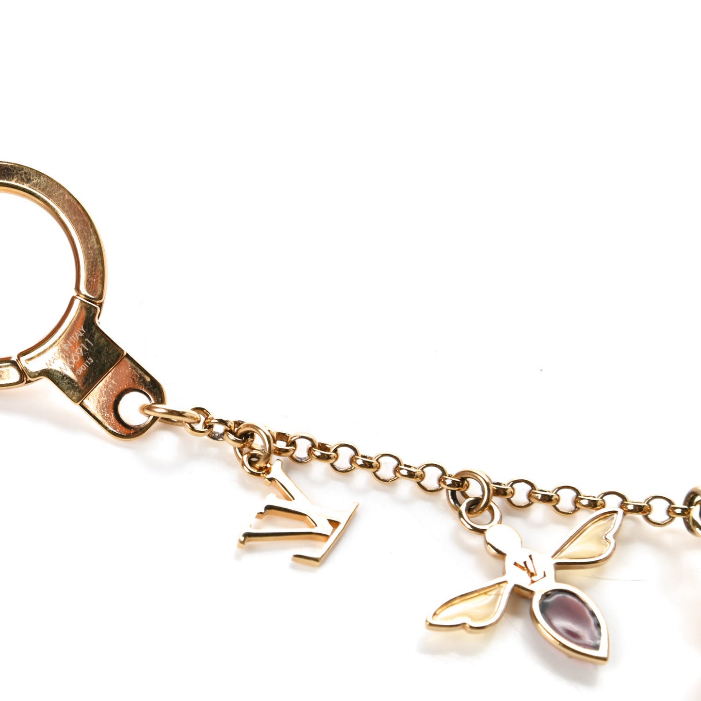 Bee Flower Chain Key Charm
