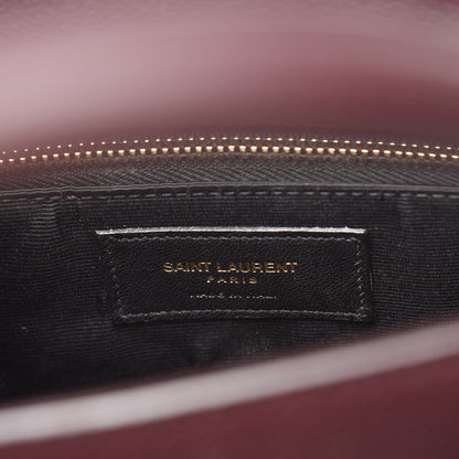 Saint Laurent Grained Calfskin Small Classic Sac De Jour Bordeaux 6 of 20