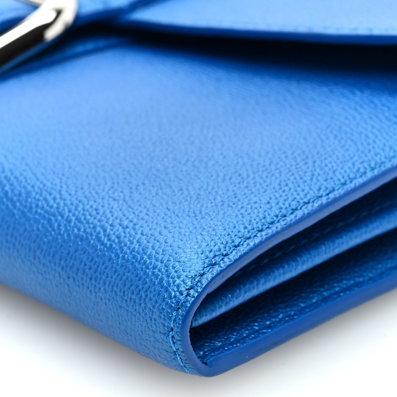 Delvaux Metallic Rodeo Calfskin Brillant Wallet On Chain Satin Electric 9 of 9