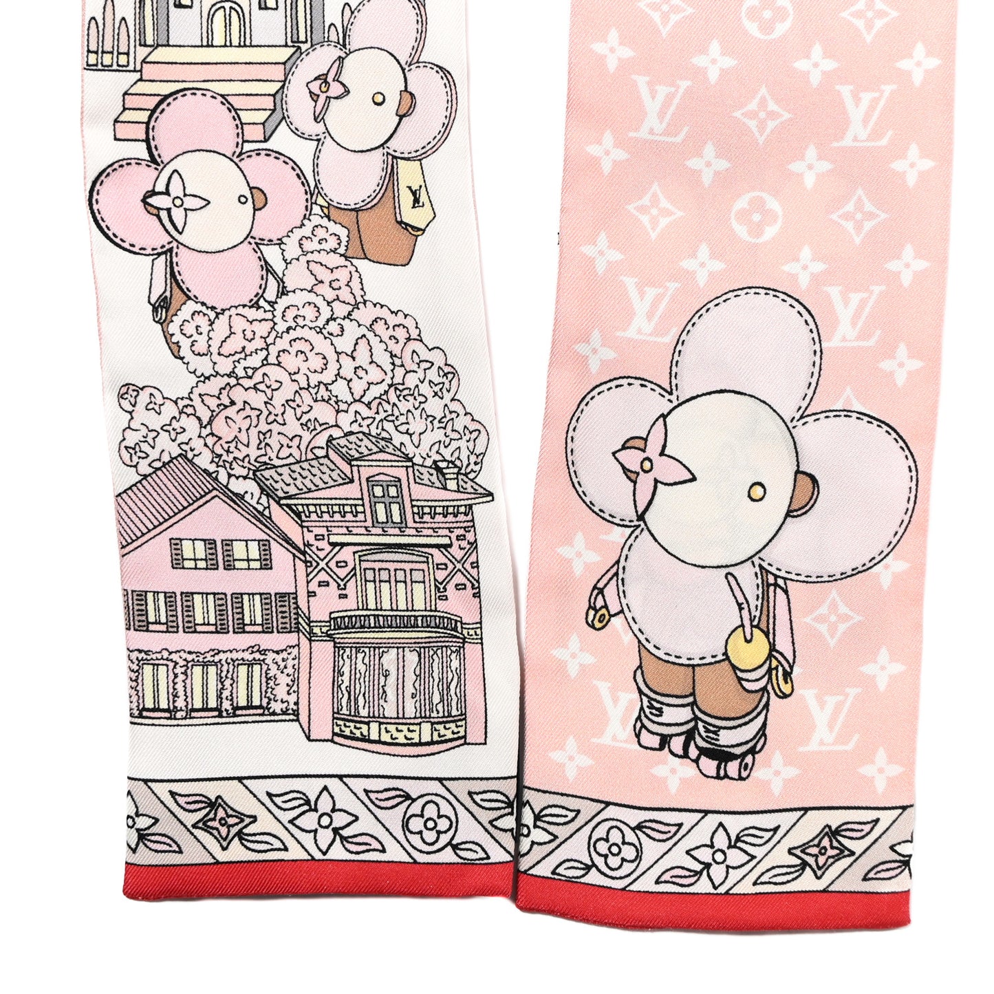 Silk Monogram Vivienne Hide and Seek Square Bandeau Rose