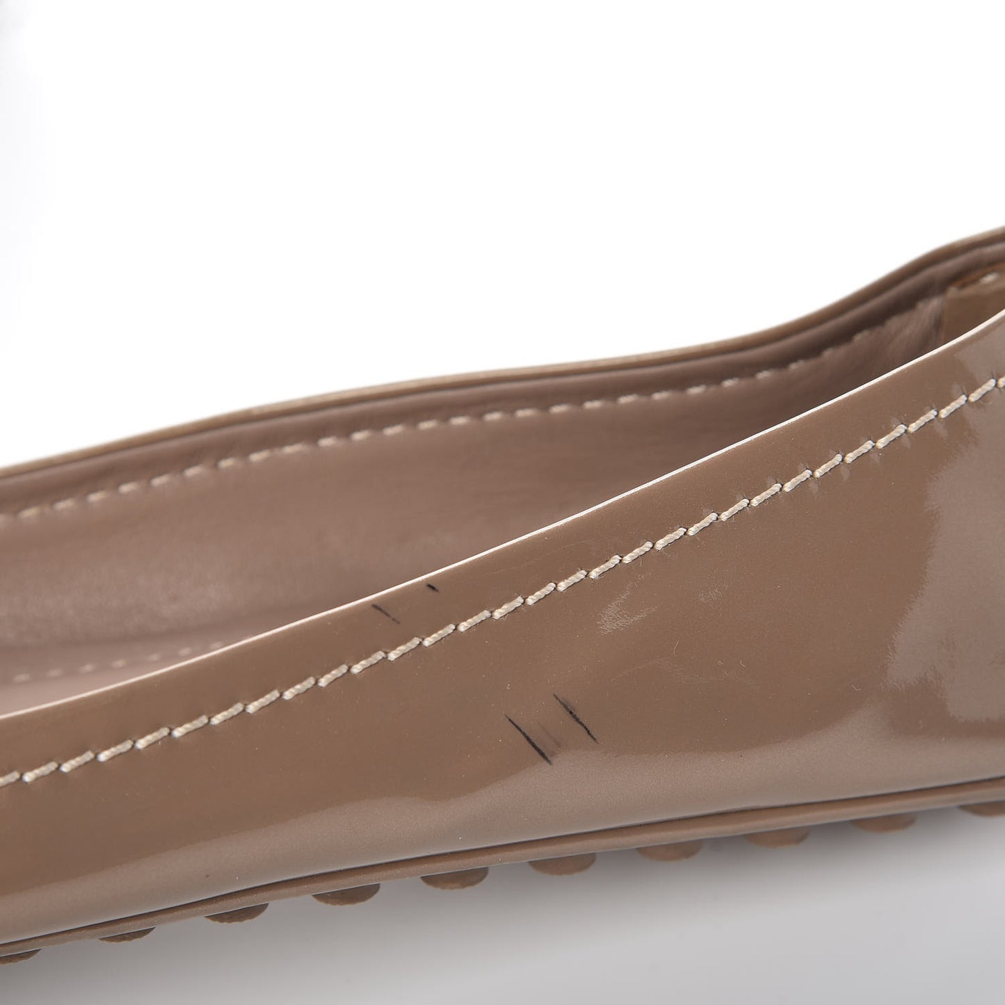 Patent Calfskin Oxford Ballerina Flats 36.5 Rose Poudre