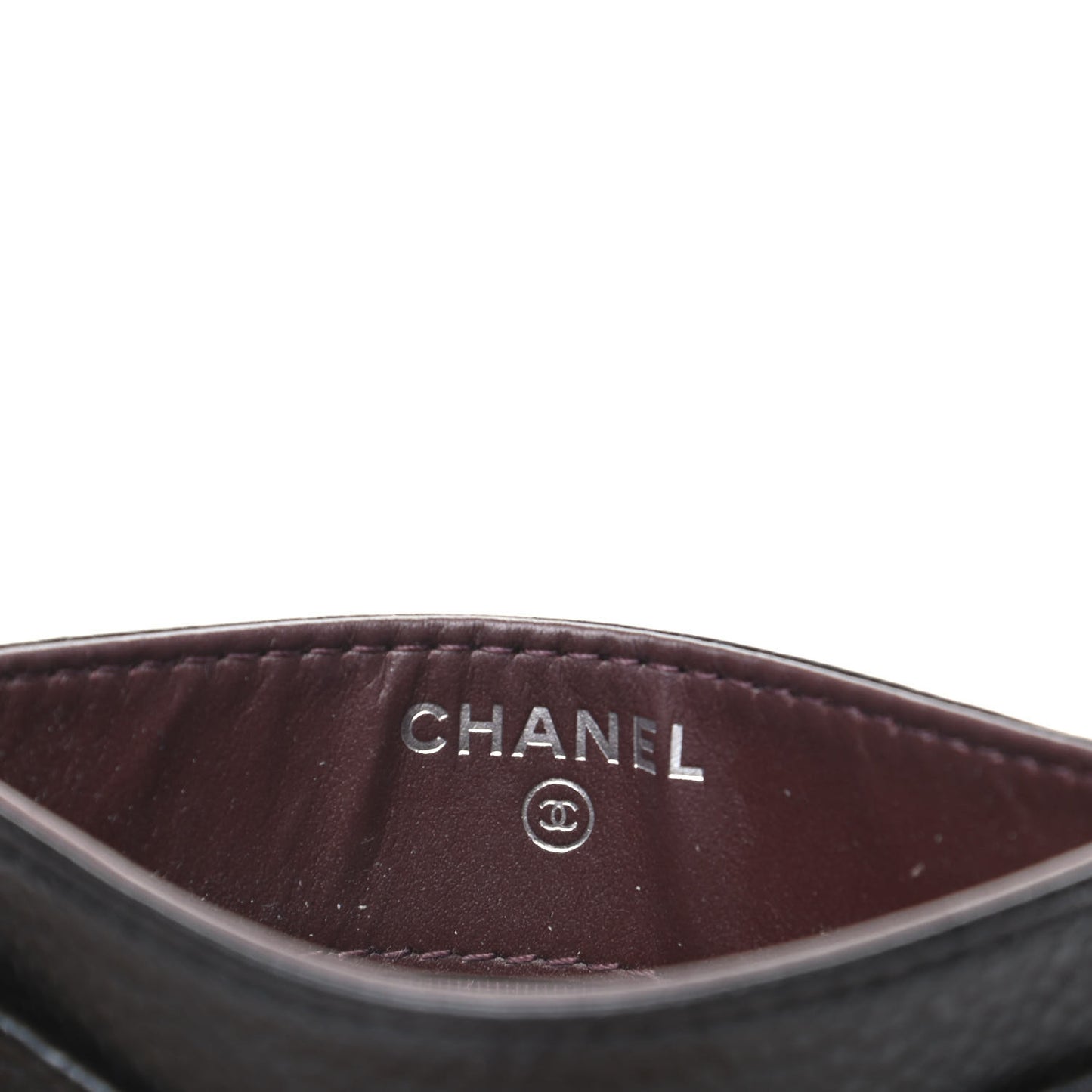 Caviar Quilted Card Holder Black