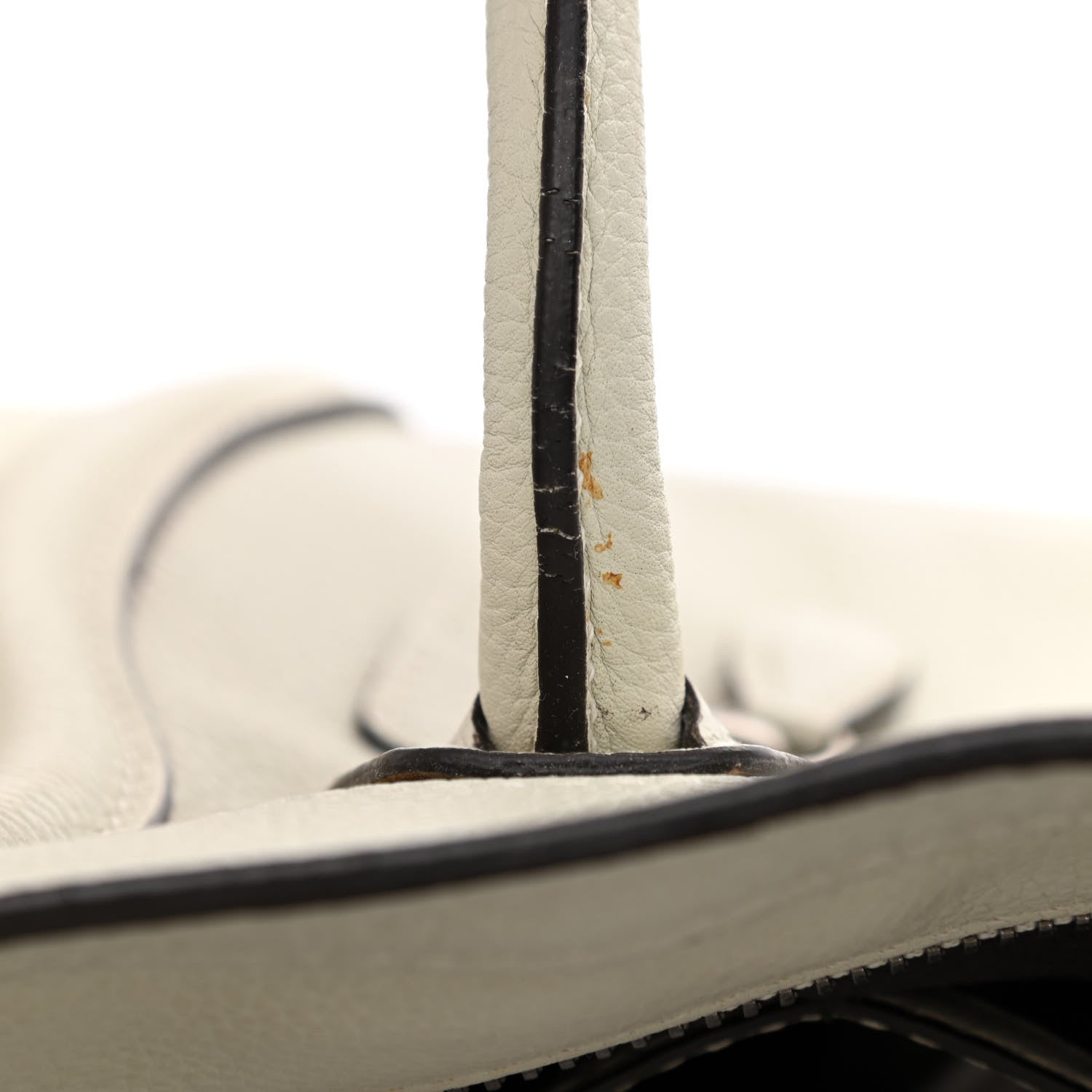 Celine Drummed Calfskin Micro Luggage Chalk 20 of 24