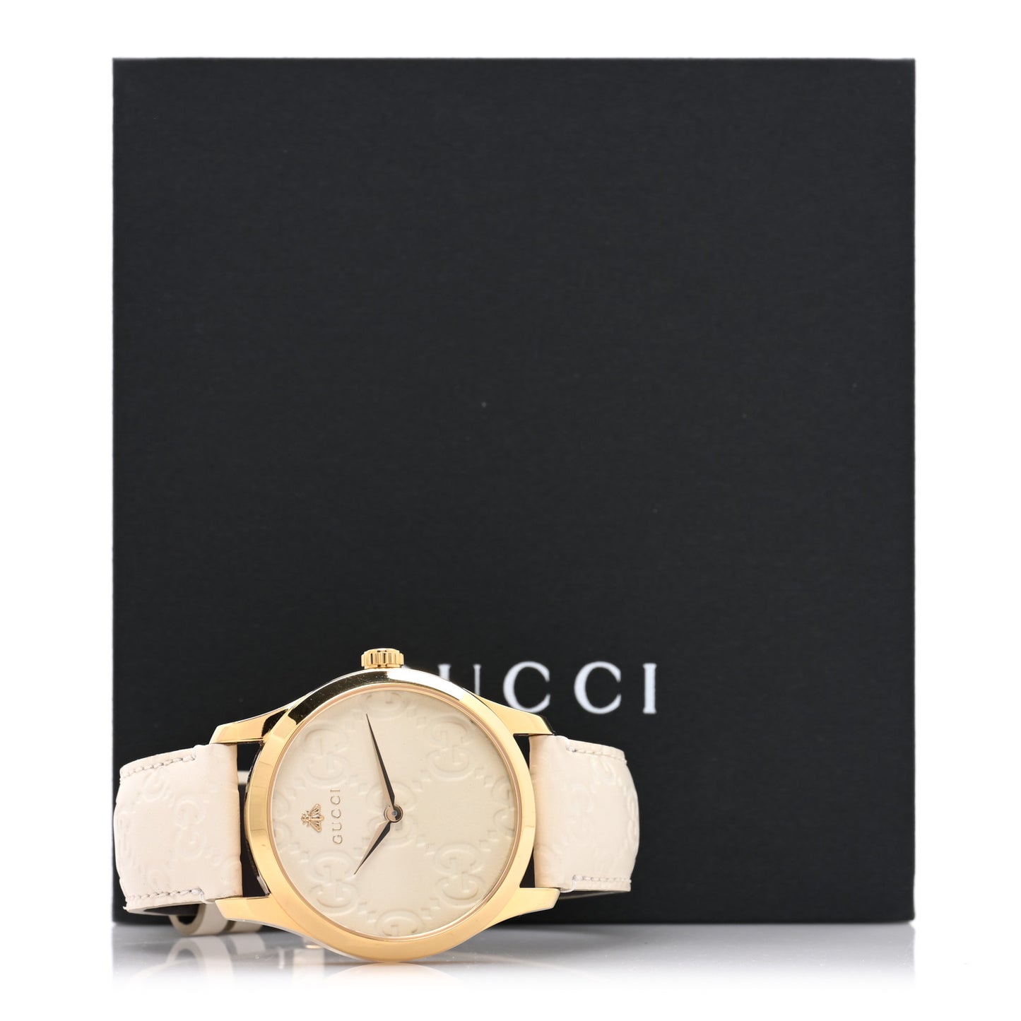 Stainless Steel Calfskin 38mm G-Timeless Quartz Watch White