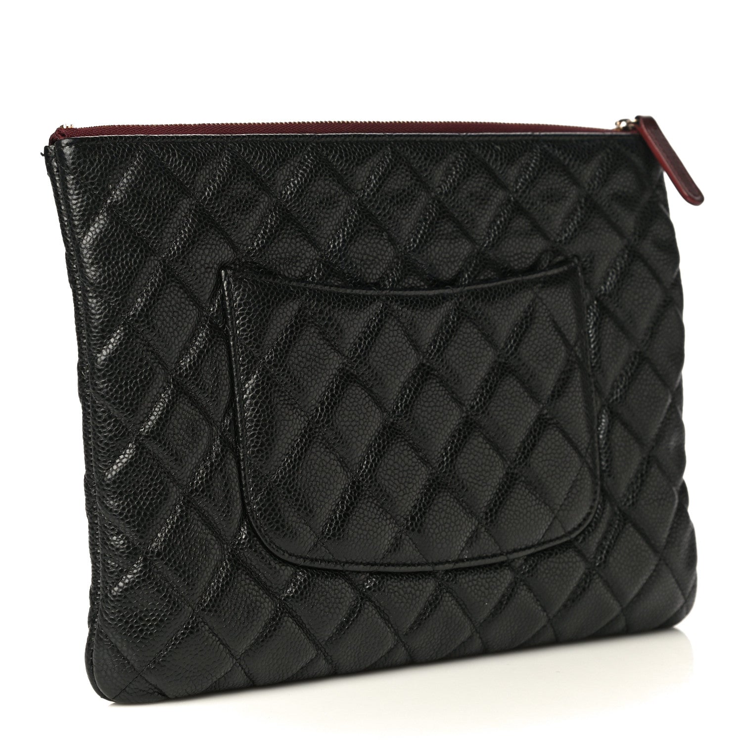 Chanel Caviar Quilted Medium Cosmetic Case Black 3 of 9