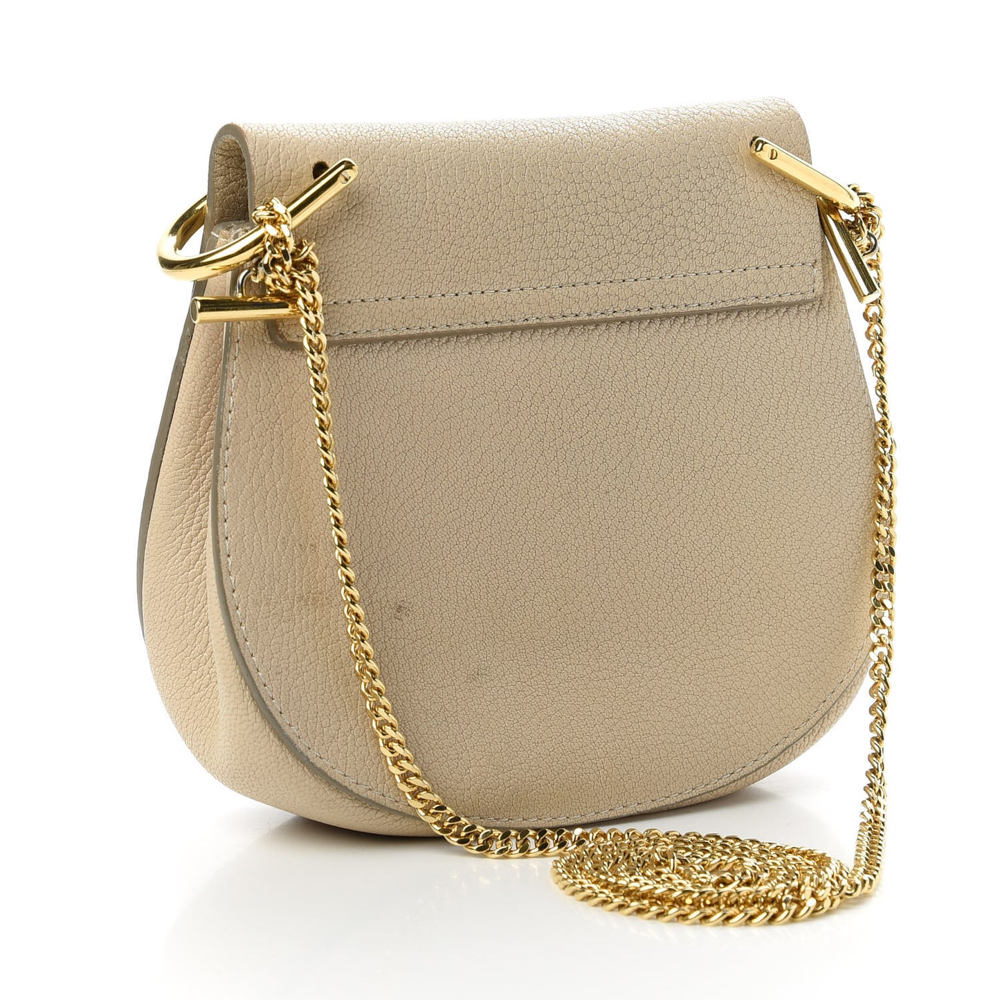 Grained Lambskin Drew Shoulder Bag Abstract White