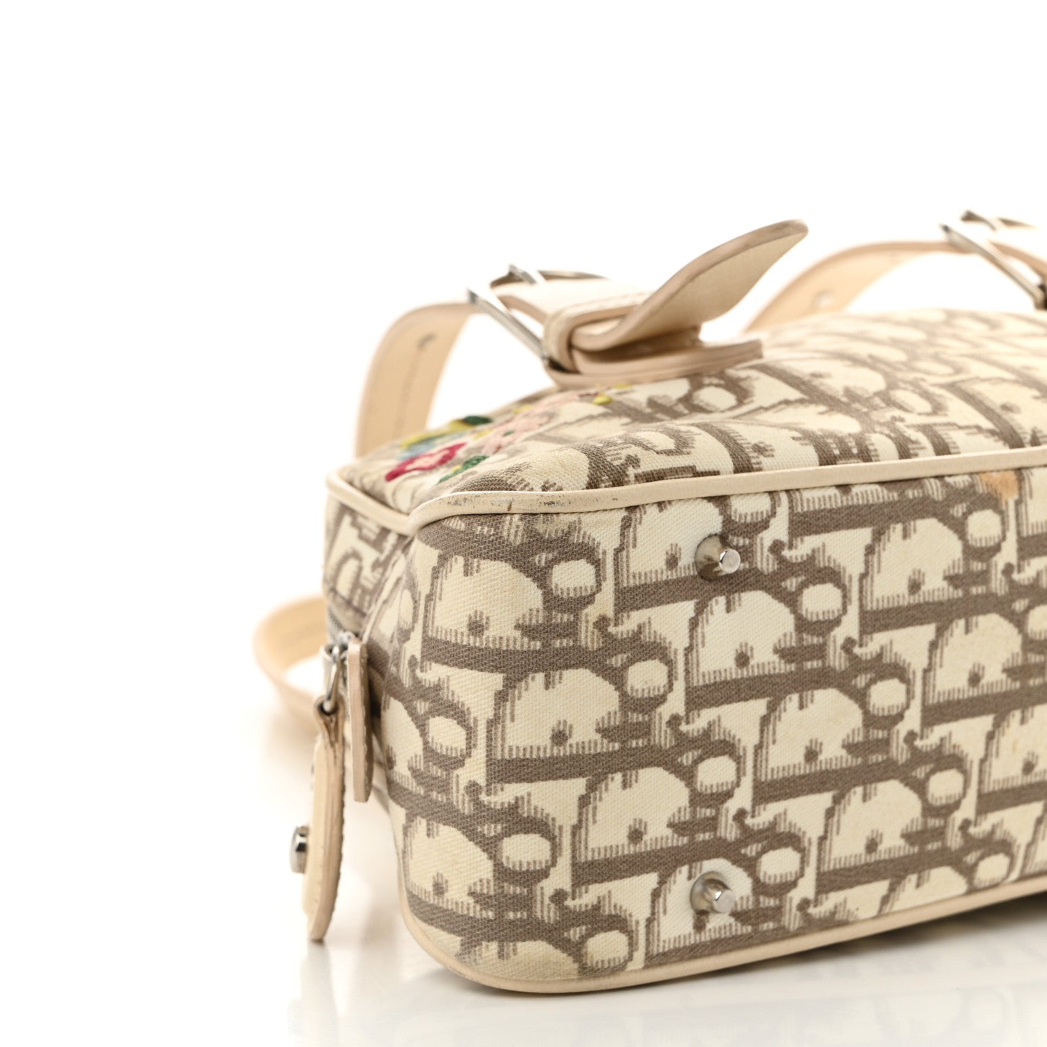 Christian Dior Monogram Vintage Flowers Small Bowler Beige 9 of 14