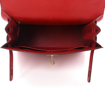 Hermes Epsom Kelly Sellier 28 Rouge Casaque 5 of 12