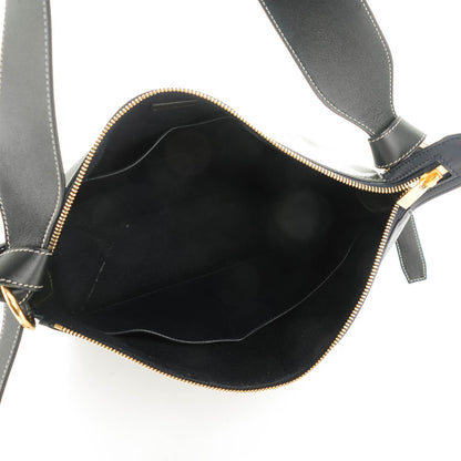 Celine Shiny Smooth Calfskin Zipped Twisted Cabas Navy Dark Green 5 of 7