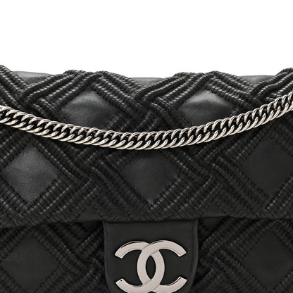 Chanel Lambskin Stitch Small Walk Of Fame Rectangular Flap Black 8 of 11