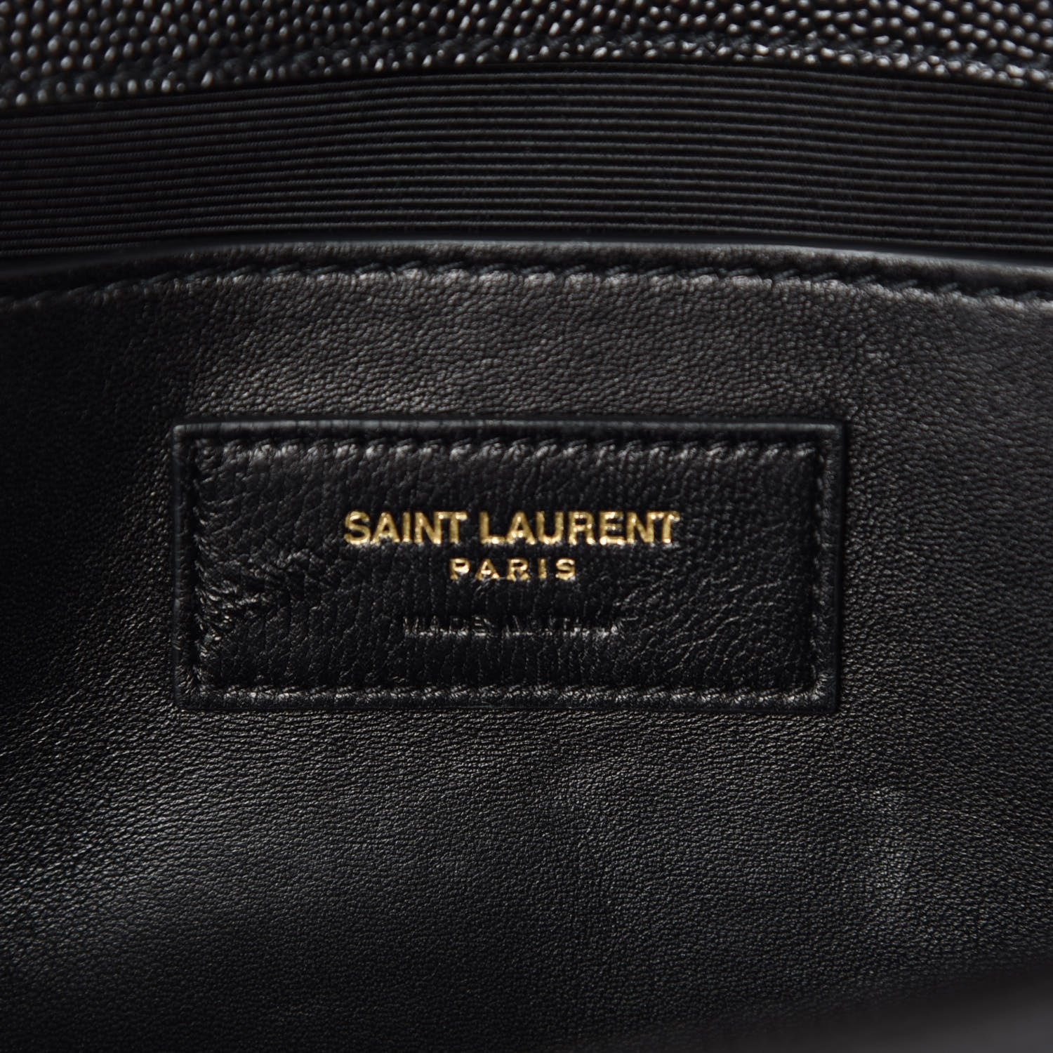 Saint Laurent Grain De Poudre Monogram Cassandre Clutch Black 8 of 9