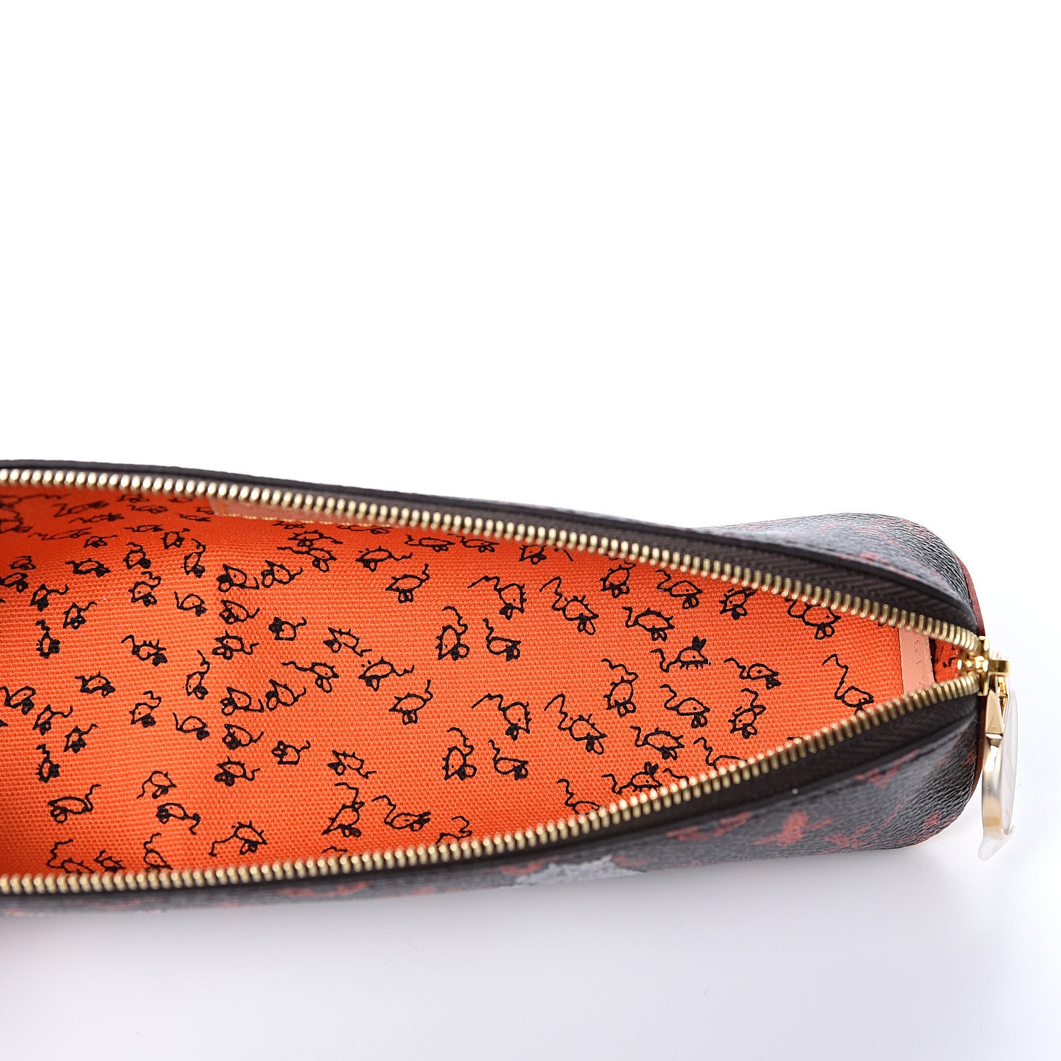 Louis Vuitton Catogram Elizabeth Pouch Orange Marron 6 of 8