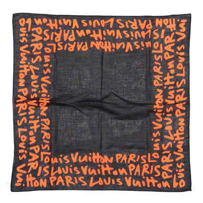 Louis Vuitton Cotton Graffiti Bandana Orange 1 of 3