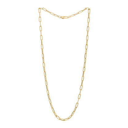 Roberto Coin 18K Yellow Polished and Fluted Paperclip Chain Necklace 3 of 5