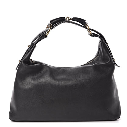 Gucci Calfskin Medium Horsebit Chain Hobo Black 1 of 16