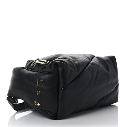 Off-White Calfskin Puffy Pump Pouch Crossbody Bag Black 3 of 10
