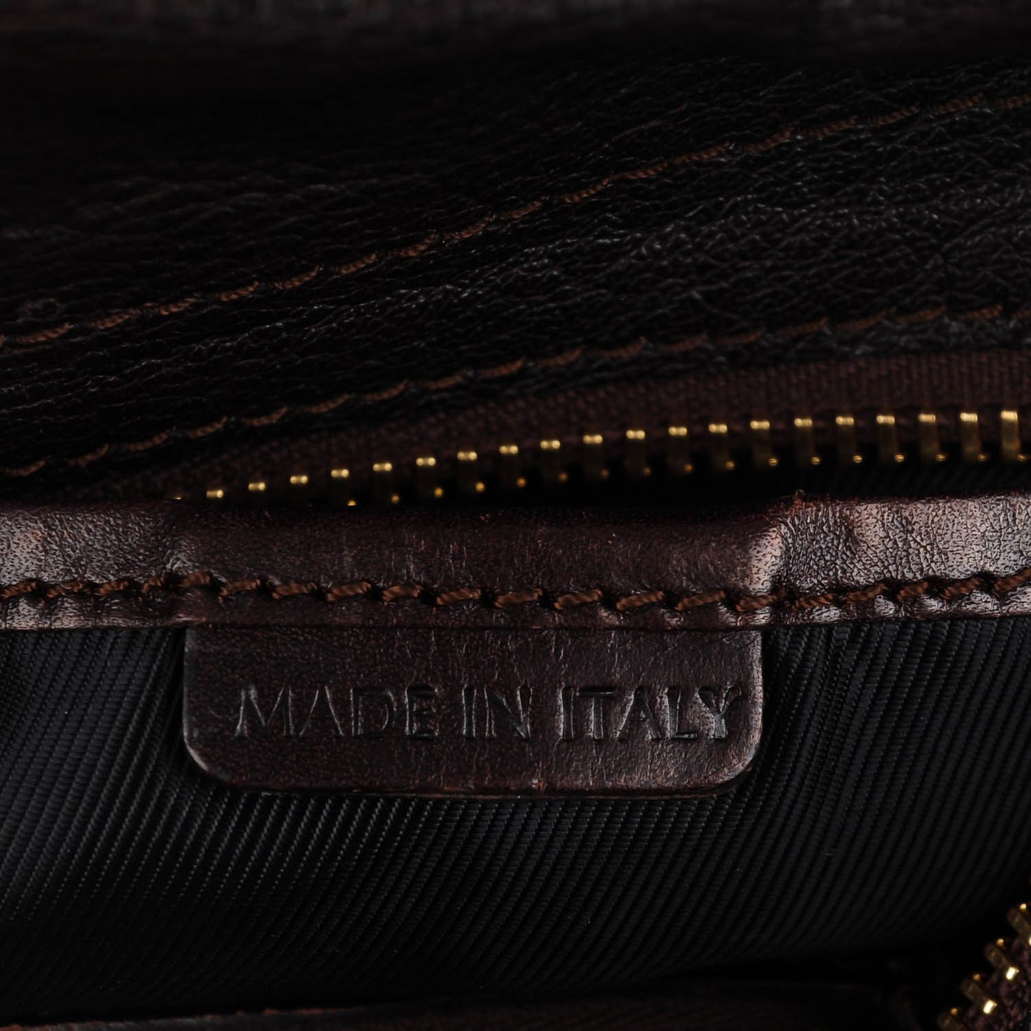 Calfskin Metal Stitch Lowry Chocolate