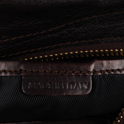 Burberry Calfskin Metal Stitch Lowry Chocolate 7 of 8