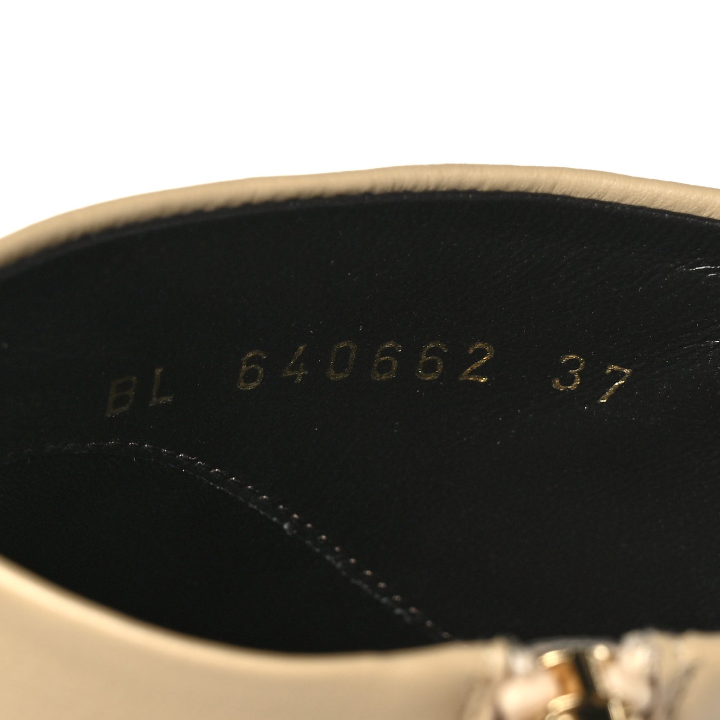 Nappa Vendome Loulou Ankle Zip Boots 37 Beige