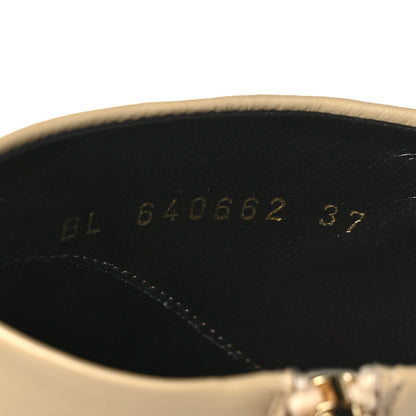 Saint Laurent Nappa Vendome Loulou Ankle Zip Boots 37 Beige 6 of 8
