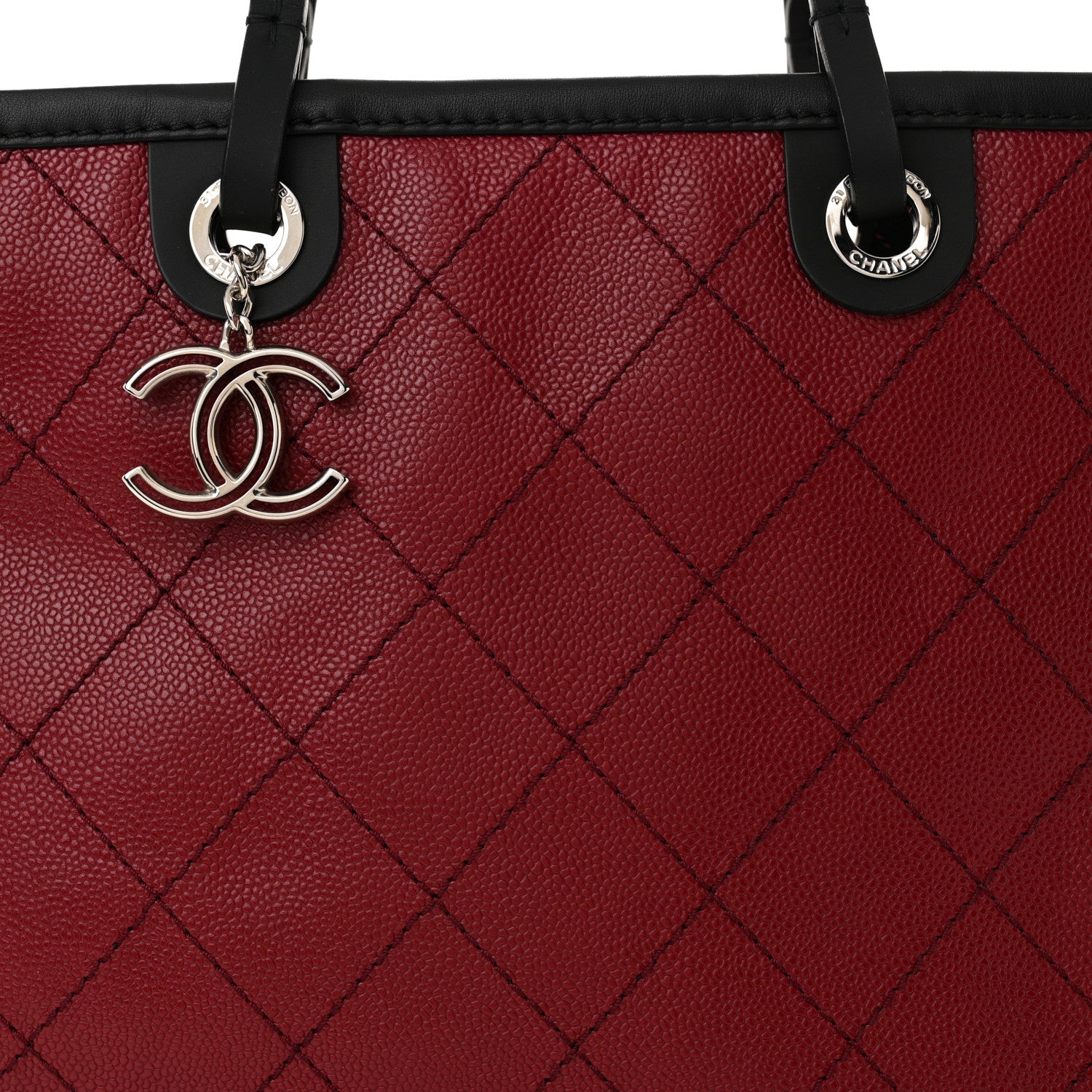 Chanel Grained Calfskin Shopping Fever Tote Red 9 of 11